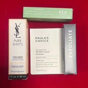Skincare Bundle: NEW YSL, REN, Paula’s choice.